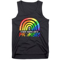 God Keeps His Promise Rainbow Christian Bible Noah Tank Top