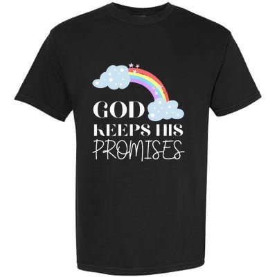 God Keeps His Promises Rainbow Religious Jesus Love Garment-Dyed Heavyweight T-Shirt