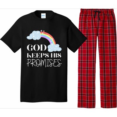 God Keeps His Promises Rainbow Religious Jesus Love Pajama Set