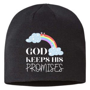 God Keeps His Promises Rainbow Religious Jesus Love Sustainable Beanie