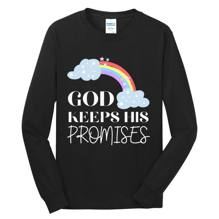 God Keeps His Promises Rainbow Religious Jesus Love Tall Long Sleeve T-Shirt