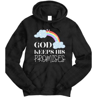 God Keeps His Promises Rainbow Religious Jesus Love Tie Dye Hoodie