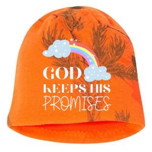 God Keeps His Promises Rainbow Religious Jesus Love Kati - Camo Knit Beanie