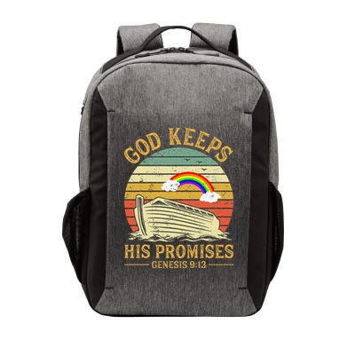 God Keeps His Promises Rainbow Noah Ark Jesus Christian Vector Backpack