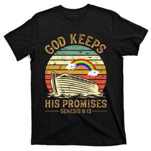 God Keeps His Promises Rainbow Noah Ark Jesus Christian T-Shirt