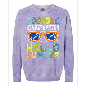 Goodbye Kindergarten Hello Summer Kinder Graduate Colorblast Crewneck Sweatshirt