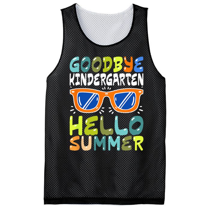 Goodbye Kindergarten Hello Summer Kinder Graduate Mesh Reversible Basketball Jersey Tank