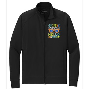 Goodbye Kindergarten Hello Summer Kinder Graduate Stretch Full-Zip Cadet Jacket