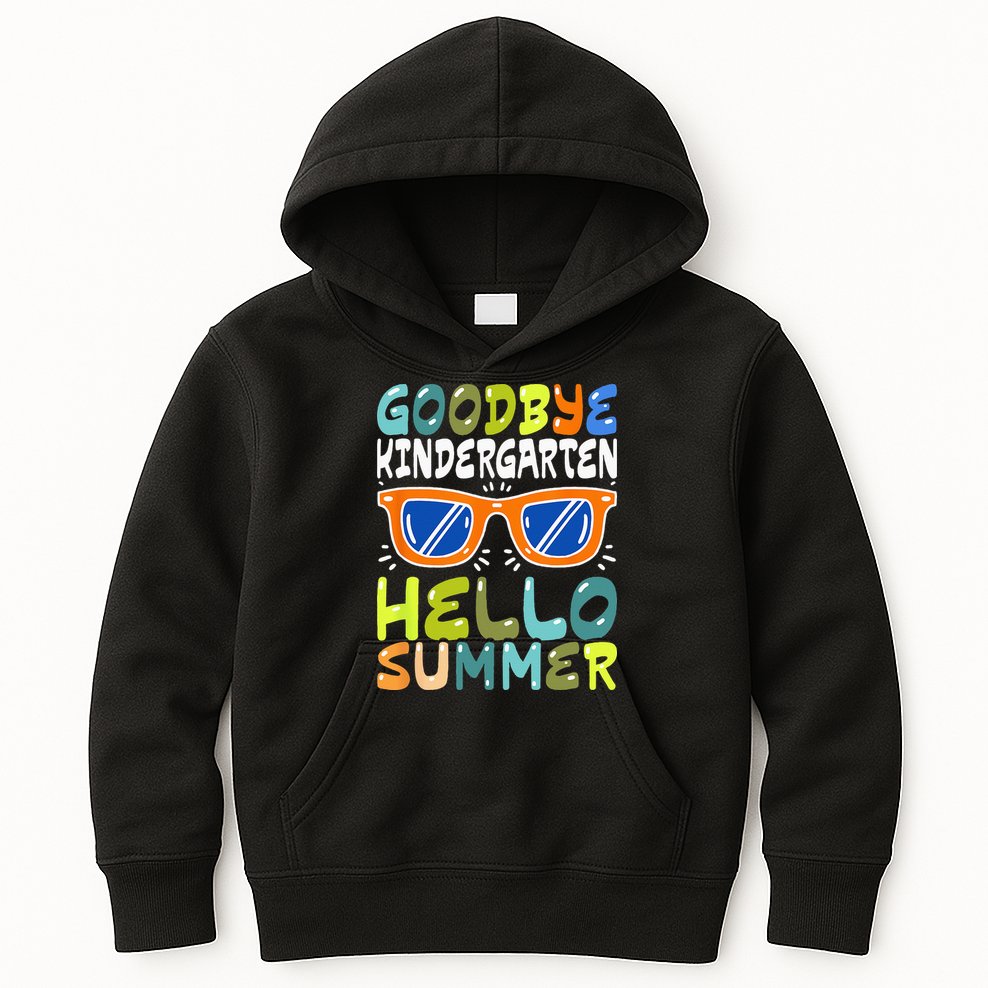 Goodbye Kindergarten Hello Summer Kinder Graduate Kids Hoodie