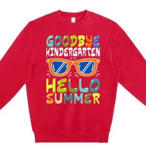 Goodbye Kindergarten Hello Summer Kinder Graduate Premium Crewneck Sweatshirt