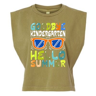 Goodbye Kindergarten Hello Summer Kinder Graduate Garment-Dyed Women's Muscle Tee