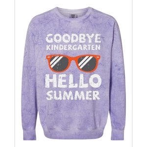 Goodbye Kindergarten Hello Summer Last Day Graduation Colorblast Crewneck Sweatshirt