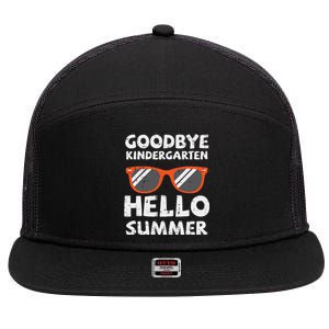 Goodbye Kindergarten Hello Summer Last Day Graduation 7 Panel Mesh Trucker Snapback Hat