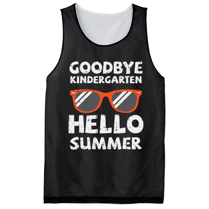 Goodbye Kindergarten Hello Summer Last Day Graduation Mesh Reversible Basketball Jersey Tank