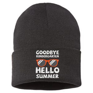 Goodbye Kindergarten Hello Summer Last Day Graduation Sustainable Knit Beanie