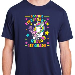 Goodbye Kindergarten Hello 1st Grade I Unicorn Adult ChromaSoft Performance T-Shirt