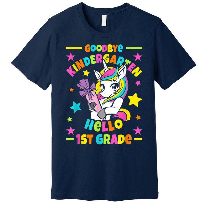 Goodbye Kindergarten Hello 1st Grade I Unicorn Premium T-Shirt