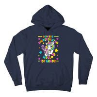 Goodbye Kindergarten Hello 1st Grade I Unicorn Tall Hoodie