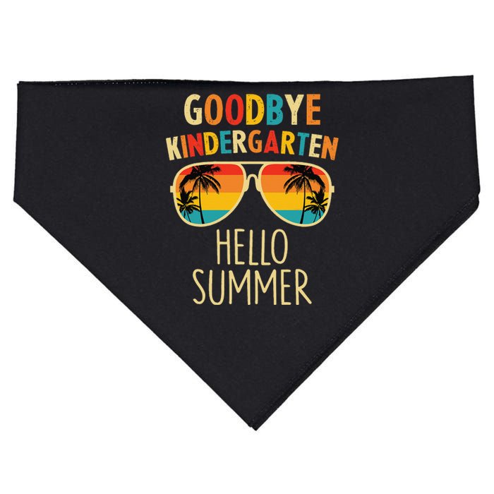 Goodbye Kindergarten Hello Summer Last Day Graduation USA-Made Doggie Bandana