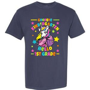 Goodbye Kindergarten Hello 1st Grade I Unicorn Garment-Dyed Heavyweight T-Shirt