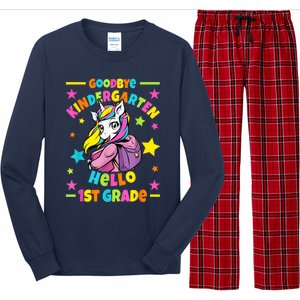 Goodbye Kindergarten Hello 1st Grade I Unicorn Long Sleeve Pajama Set