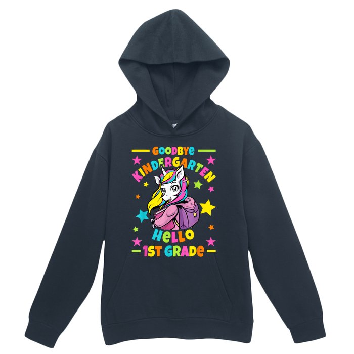 Goodbye Kindergarten Hello 1st Grade I Unicorn Urban Pullover Hoodie