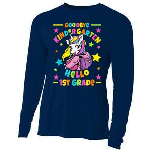 Goodbye Kindergarten Hello 1st Grade I Unicorn Cooling Performance Long Sleeve Crew