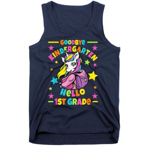 Goodbye Kindergarten Hello 1st Grade I Unicorn Tank Top