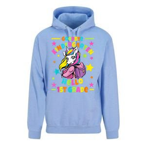 Goodbye Kindergarten Hello 1st Grade I Unicorn Unisex Surf Hoodie