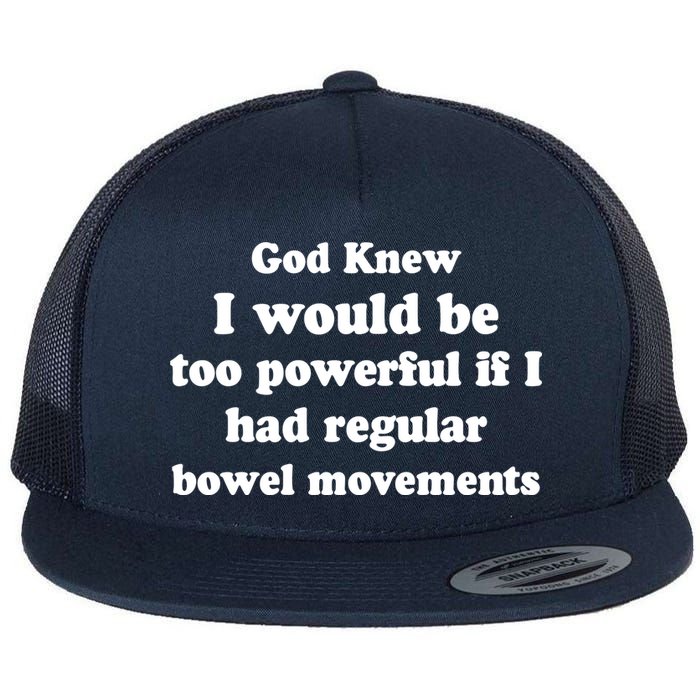 God Knew I Would Be Too Powerful If I Had Regular Bowel Movements Flatbill Hat