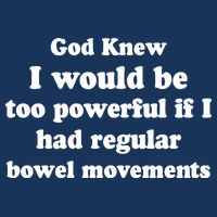 God Knew I Would Be Too Powerful If I Had Regular Bowel Movements Toddler Fine Jersey T-Shirt