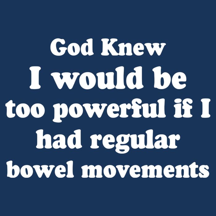 God Knew I Would Be Too Powerful If I Had Regular Bowel Movements Toddler Fine Jersey T-Shirt