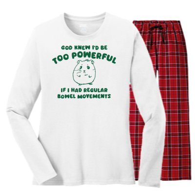 God Knew ID Be Too Powerful Women's Long Sleeve Flannel Pajama Set 