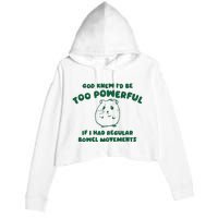 God Knew ID Be Too Powerful Crop Fleece Hoodie