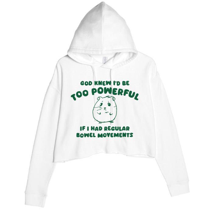 God Knew ID Be Too Powerful Crop Fleece Hoodie