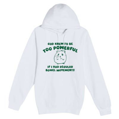 God Knew ID Be Too Powerful Premium Pullover Hoodie