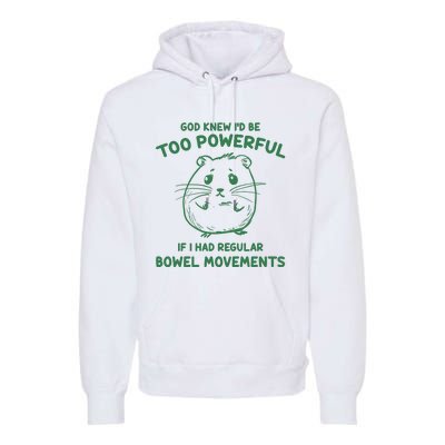 God Knew Id Be Too Powerful If I Had Regular Bowel Movements Premium Hoodie