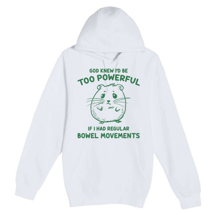 God Knew Id Be Too Powerful If I Had Regular Bowel Movements Premium Pullover Hoodie