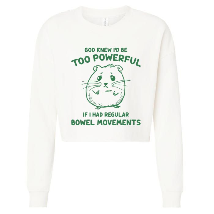 God Knew Id Be Too Powerful If I Had Regular Bowel Movements Cropped Pullover Crew