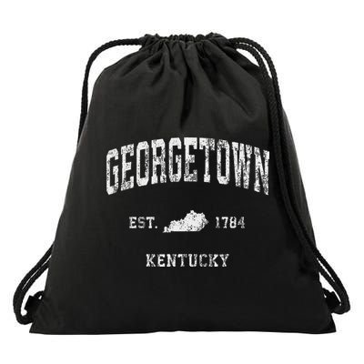 Georgetown Kentucky Ky Vintage Athletic Sports Design Drawstring Bag