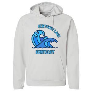 Graphic Kentucky Lake Kentucky Pocket Wave Souvenir Performance Fleece Hoodie