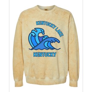 Graphic Kentucky Lake Kentucky Pocket Wave Souvenir Colorblast Crewneck Sweatshirt