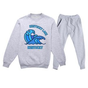 Graphic Kentucky Lake Kentucky Pocket Wave Souvenir Premium Crewneck Sweatsuit Set