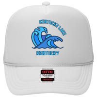 Graphic Kentucky Lake Kentucky Pocket Wave Souvenir High Crown Mesh Back Trucker Hat