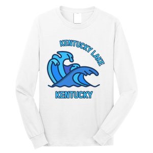 Graphic Kentucky Lake Kentucky Pocket Wave Souvenir Long Sleeve Shirt