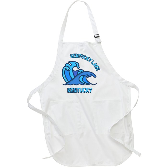 Graphic Kentucky Lake Kentucky Pocket Wave Souvenir Full-Length Apron With Pockets