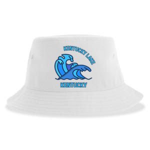 Graphic Kentucky Lake Kentucky Pocket Wave Souvenir Sustainable Bucket Hat