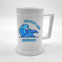 Graphic Kentucky Lake Kentucky Pocket Wave Souvenir Beer Stein