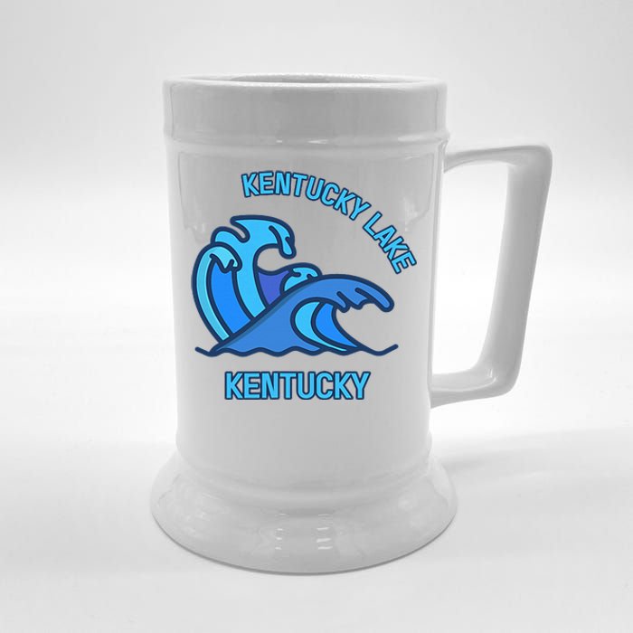 Graphic Kentucky Lake Kentucky Pocket Wave Souvenir Beer Stein