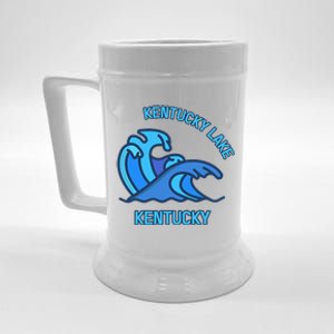 Graphic Kentucky Lake Kentucky Pocket Wave Souvenir Beer Stein